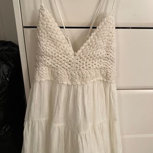 Aerie flowy sundress in white